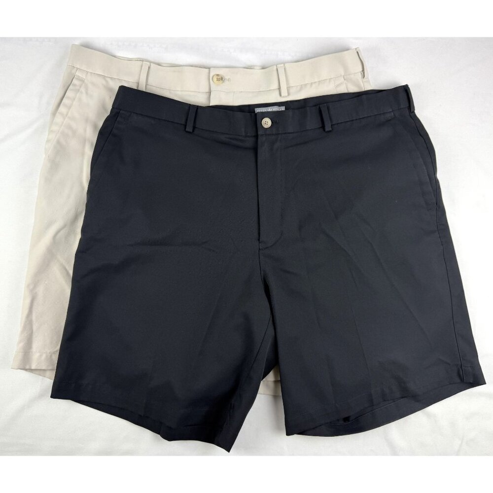Peter Millar Bundle Lot of 2 Performance EB82 Shorts Mens sz 38 Black Beige Crow